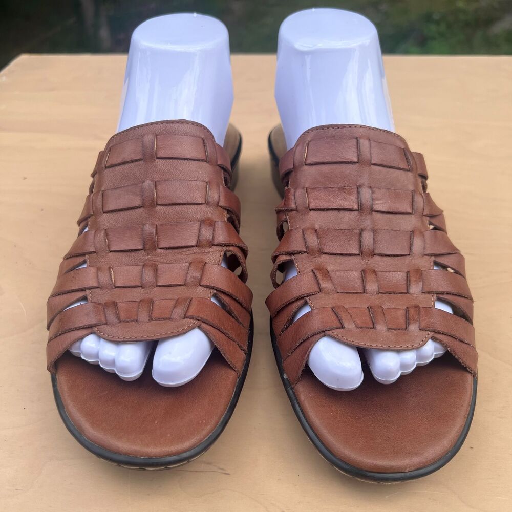 Softspots Comfort Hadley Light Tan Huarache Slip-on Sandal Size 9.5 Medium